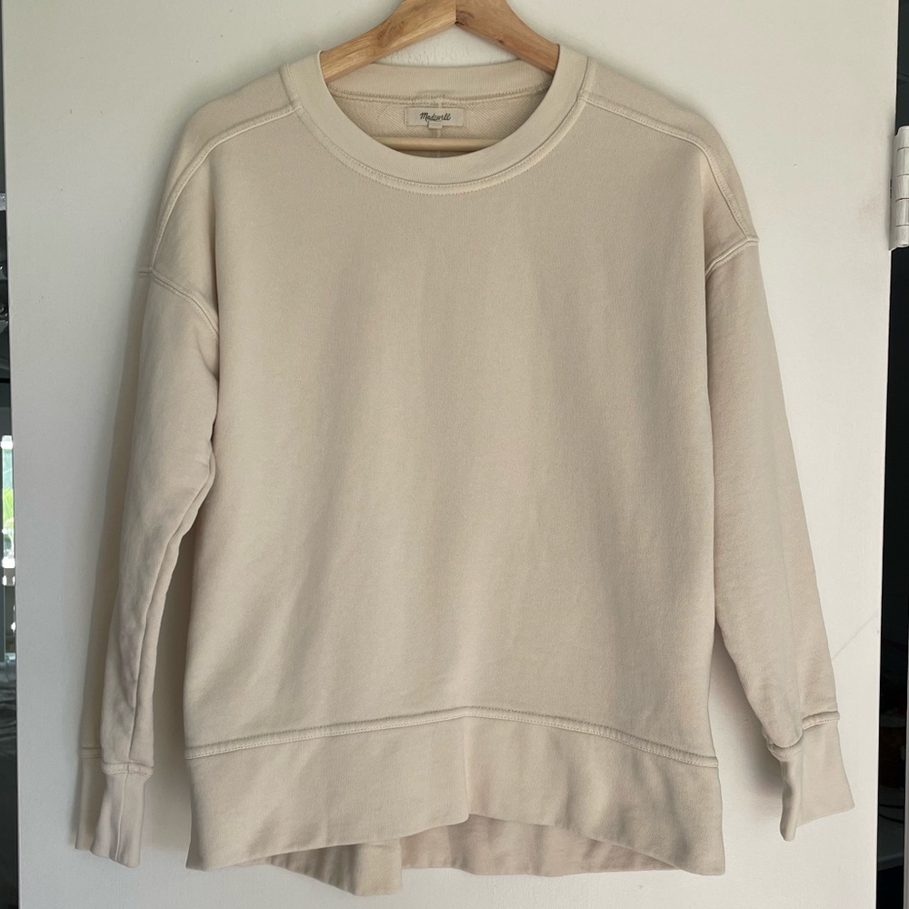 Madewell Natural Shuffle Crew Sweatshirt - XS - Picture 1 of 5